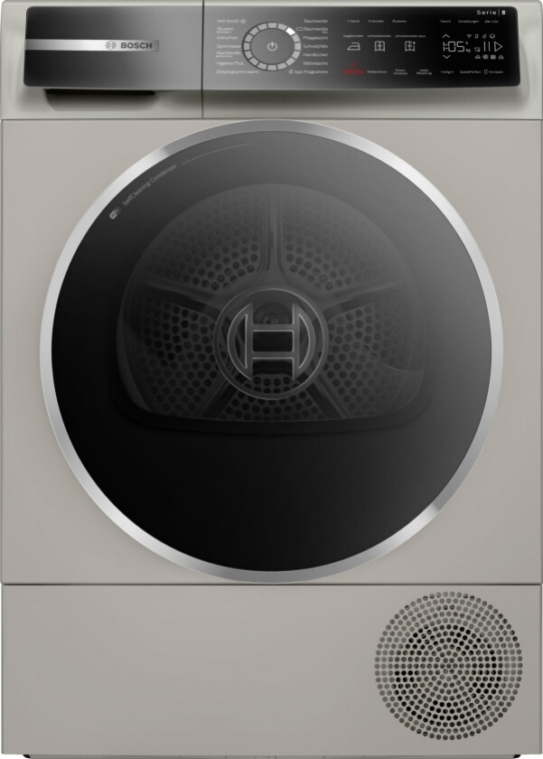 Serie 8 Wqb246cx0, Frittstående, Frontmatet, Varme Pumpe, Sølv, Knapper, Riktig/Høyre