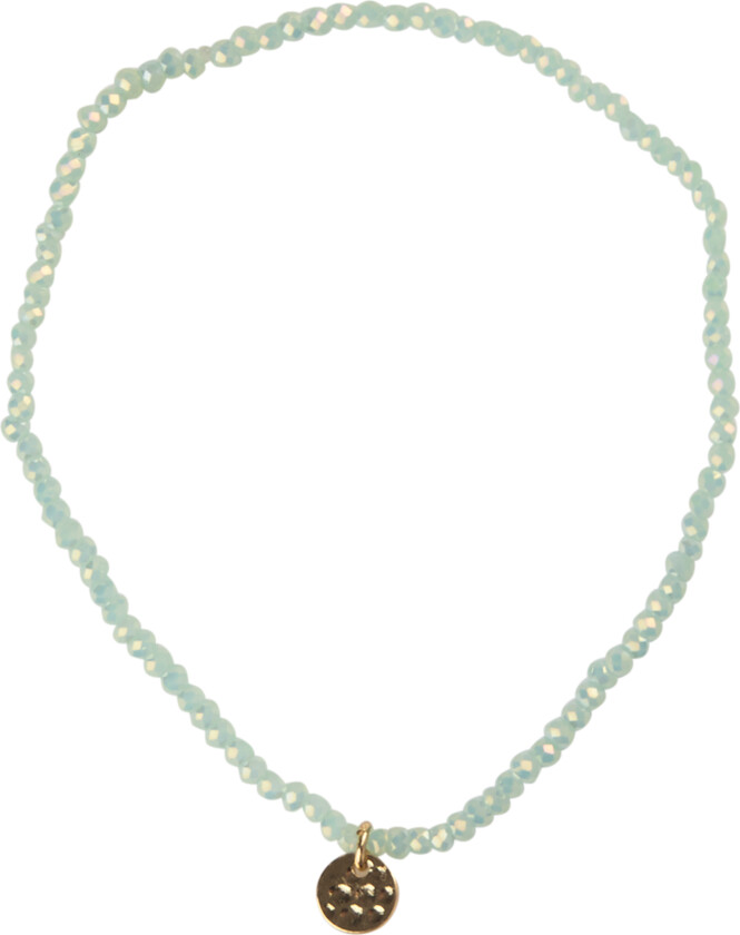 Indie Bracelet Green, Goldplated - Perlearmbånd