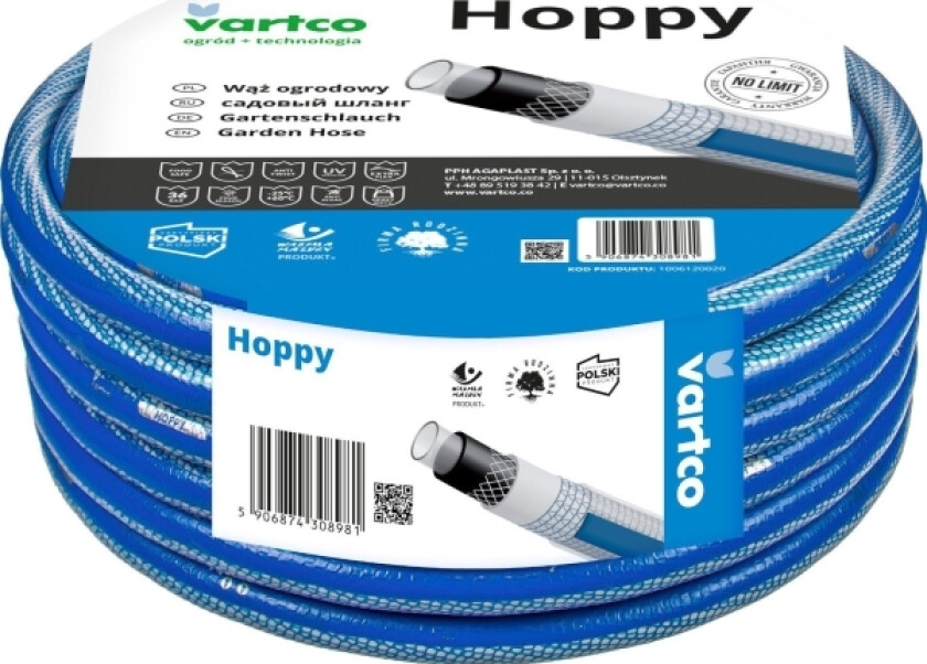 Vartco Garden Hose 1/2" 50M 6-Ply Hoppy Tfs Vartco Hoppy Tfs 1006120050