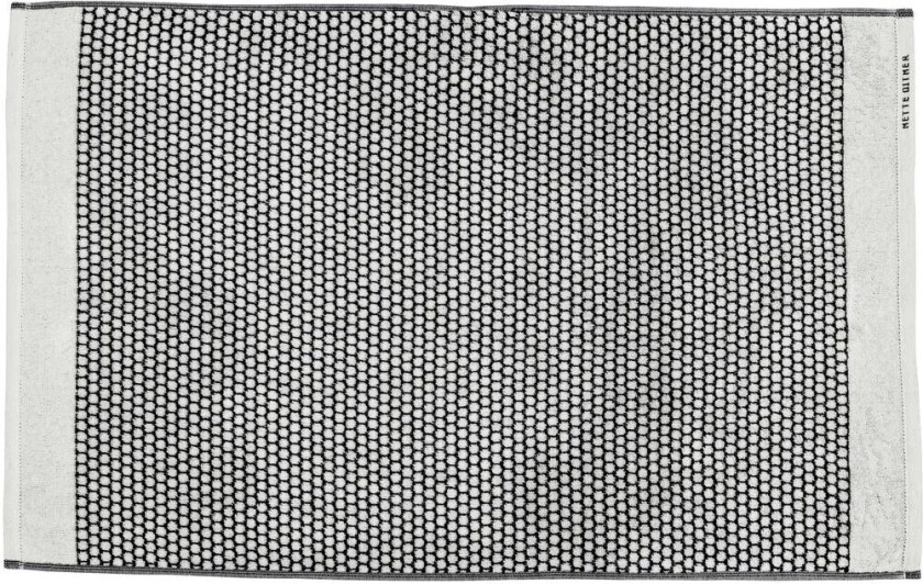 Grid baderomsmatte 50 x 80 cm Sort-offwhite