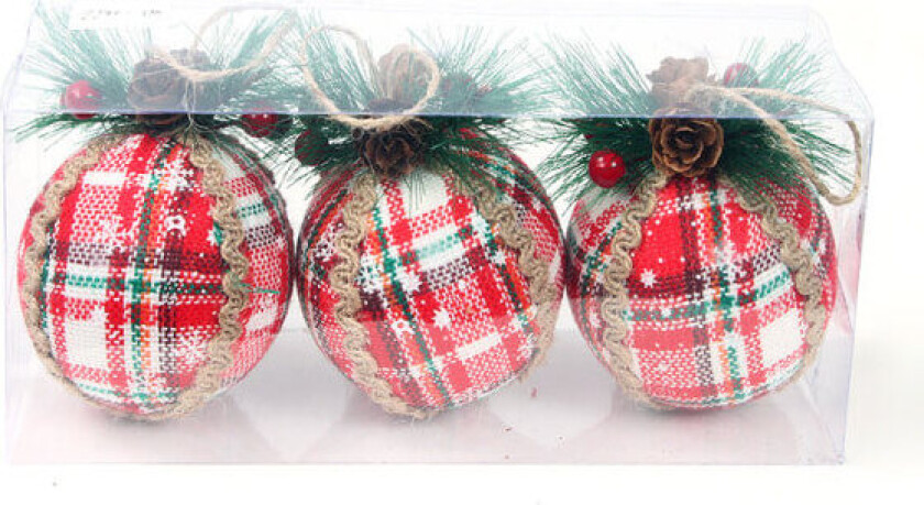 Julepynt hengende simulering furu stoff skum galleri rød julekule dekorasjon