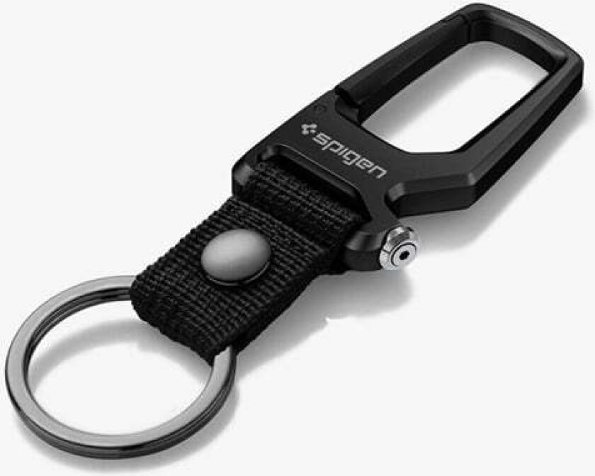 Carabiner with KeyRing 1 Pack - Black