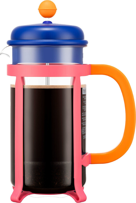 Java presskanne 8 kopper, blå/rosa