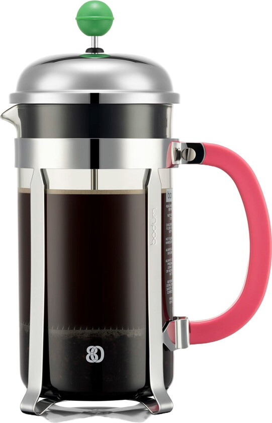 CHAMBORD presskanne 8 kopper, rustfritt stål/rosa