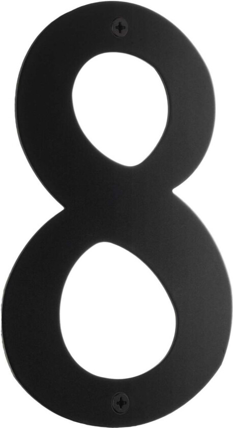 Rustfri Husnummer H15cm Svart / 8