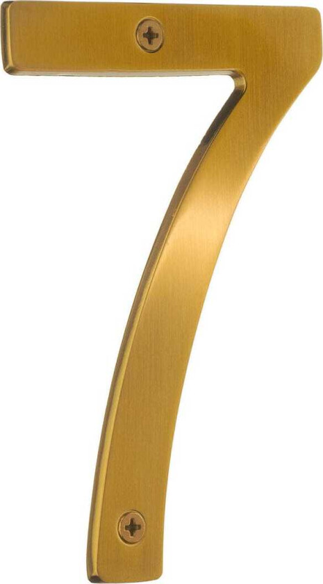 Villa Husnummer H12cm Børstet Messing / 7