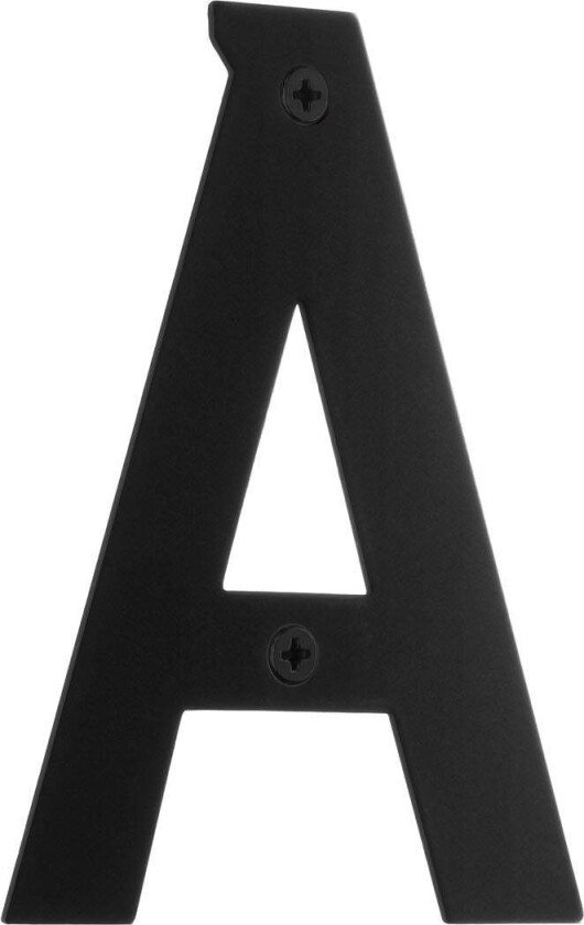 Bilde av Rustfri Husbokstav H12cm Svart / A