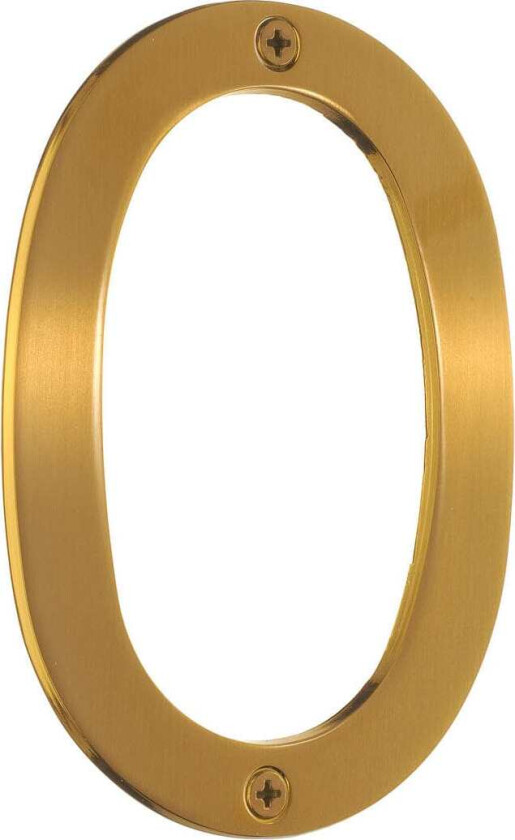 Villa Husnummer H12cm Børstet Messing / 0