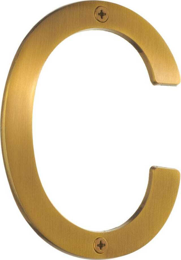 Villa Husbokstav Børstet Messing / C