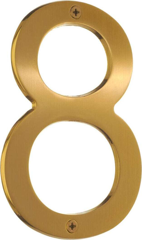 Villa Husnummer H12cm Børstet Messing / 8