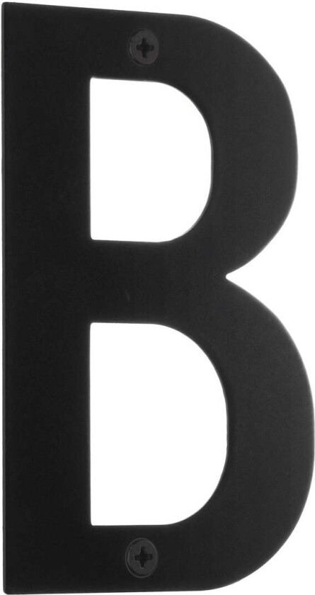 Rustfri Husbokstav H12cm Svart / B