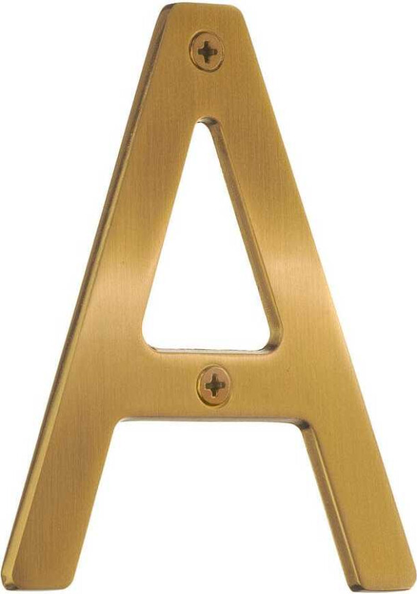 Villa Husbokstav Børstet Messing / A