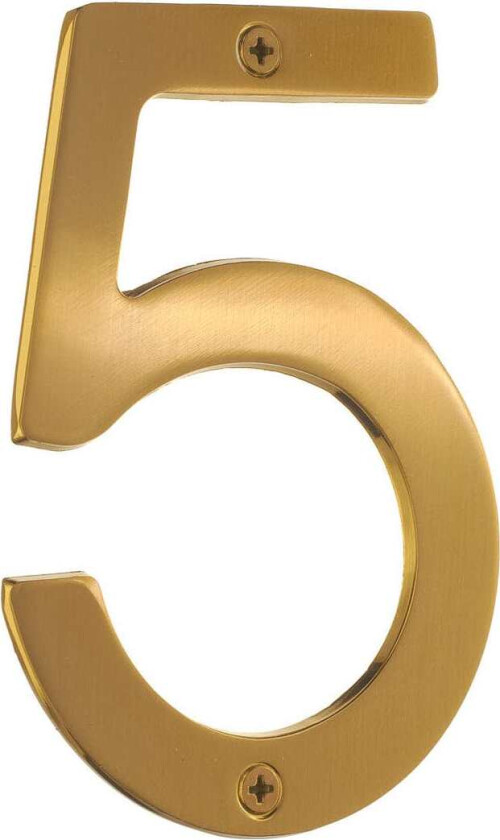 Villa Husnummer H12cm Børstet Messing / 5