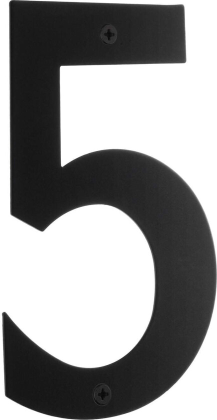 Rustfri Husnummer H15cm Svart / 5