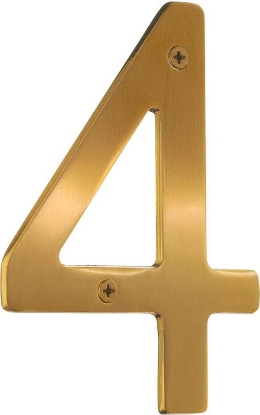Villa Husnummer H12cm Børstet Messing / 4