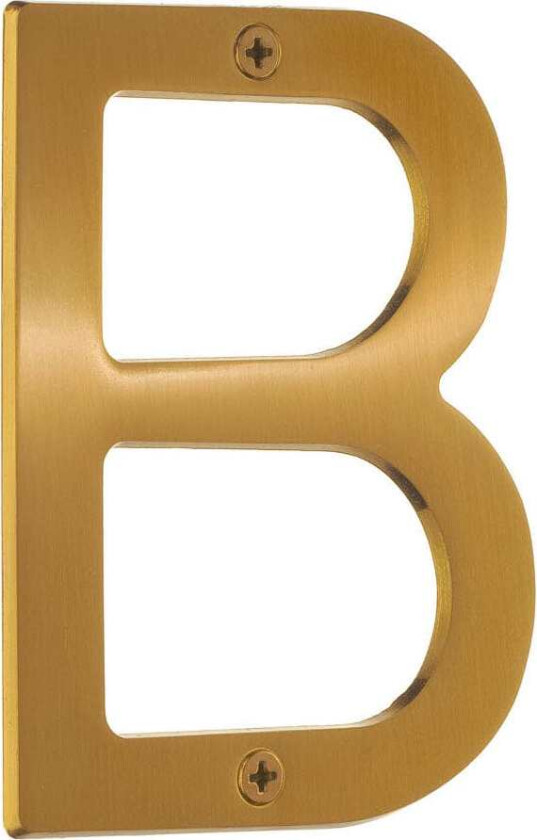 Villa Husbokstav Børstet Messing / B