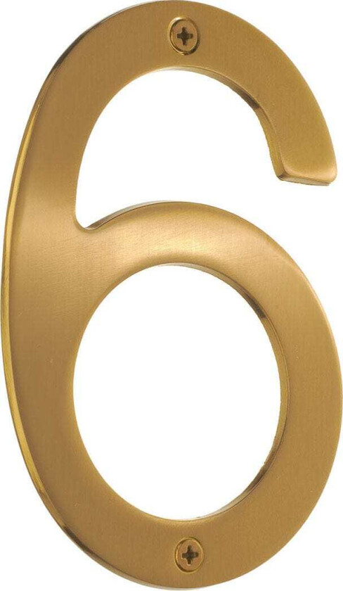 Villa Husnummer H12cm Børstet Messing / 6