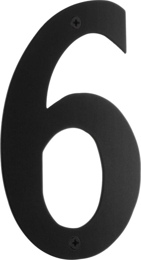 Rustfri Husnummer H15cm Svart / 6