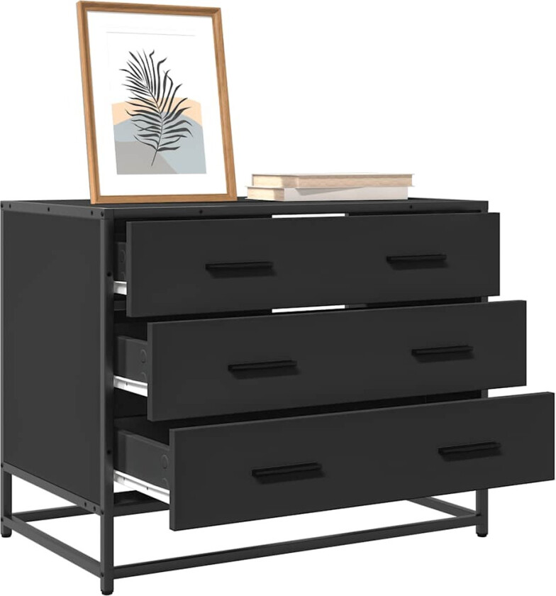 Kommode svart 70x41x56 cm konstruert tre