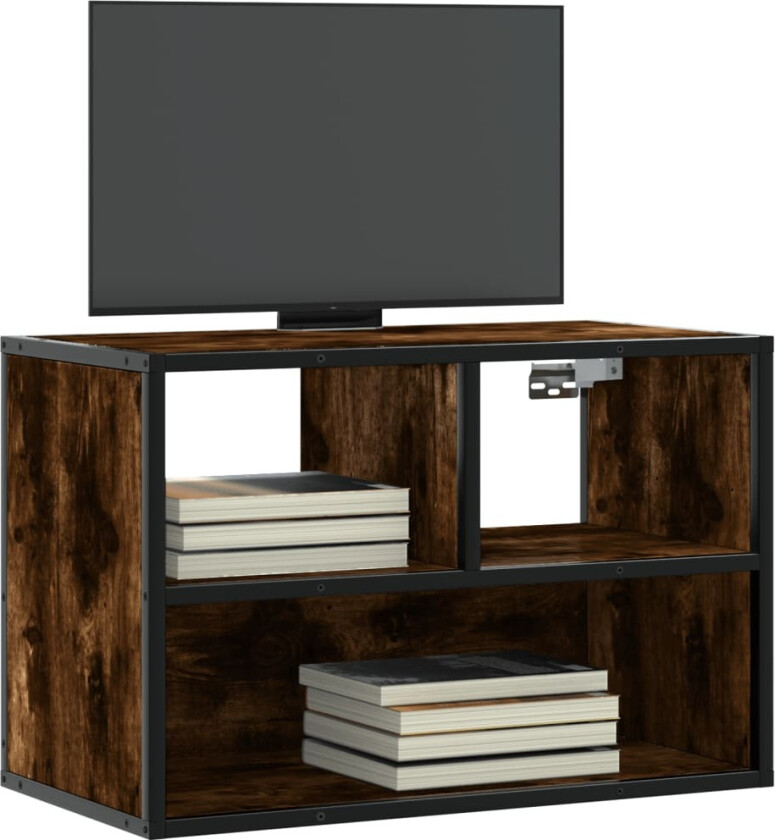 Bilde av TV-benk røkt eik 60x31x39,5 cm konstruert tre og metall