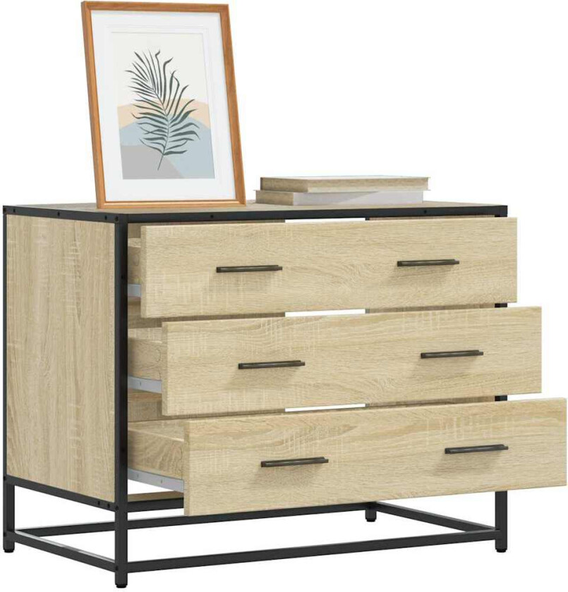 Kommode sonoma eik 70x41x56 cm konstruert tre