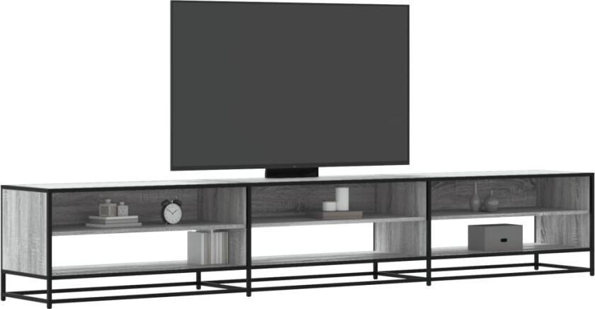 TV-benk grå sonoma 270x40x46 cm konstruert tre
