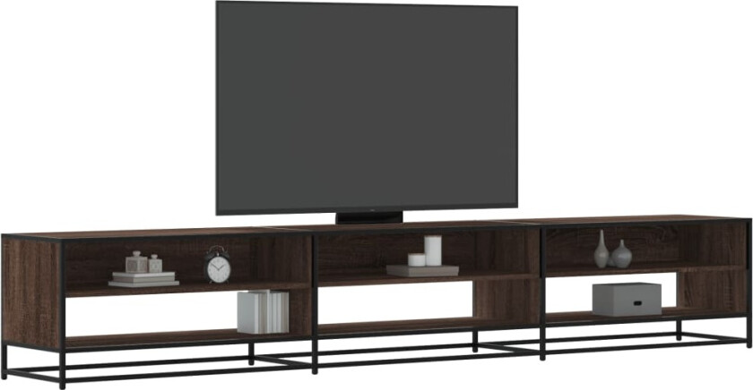 TV-benk brun eik 270x40x46 cm konstruert tre