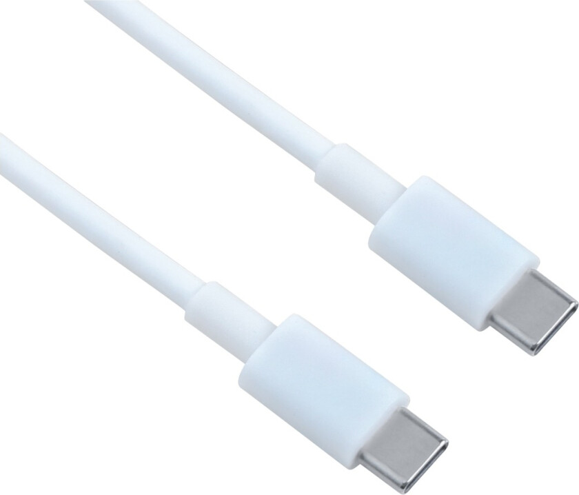 USB-C til USB-C kabel 0,5 m, hvit