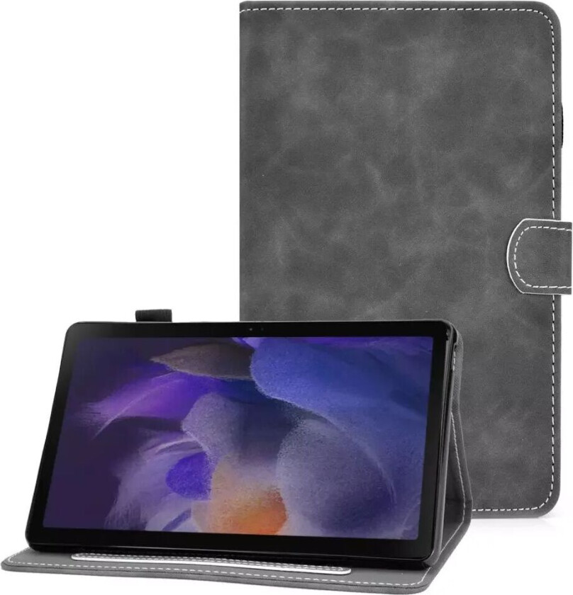 Samsung Galaxy Tab A8 10.5 (2021) Flip Deksel med Lommebok og Pennholder - Grå