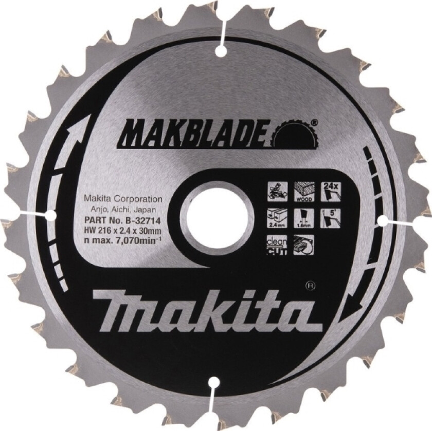 Sirkelsag 216X30x24z Makblade Tre