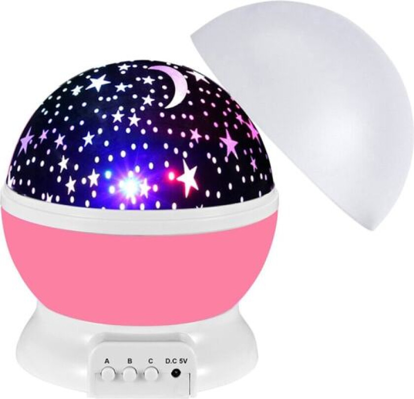 Projektorlamper Syv Farger Nattlampe Led Romantisk Stjernehimmel Super Lys Bordlampe Gave Rosa Stjernehimmel Pink Starry Sky