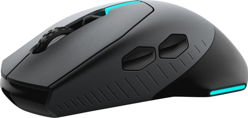 Alienware Aw610m - Mus - Optisk - 7 Knapper - Trådløs, Kablet - Usb - Dark Side Of The Moon - For Alienware Area-51, Aurora R10, Aurora R9, M15, M17