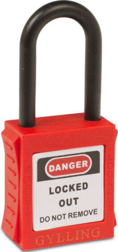 Lockout hengelås rød, ulike nøkler KD - 1670569