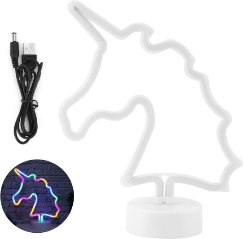 Neon skiltlys, innovativ fargerik LED nattlampe for skrivebord