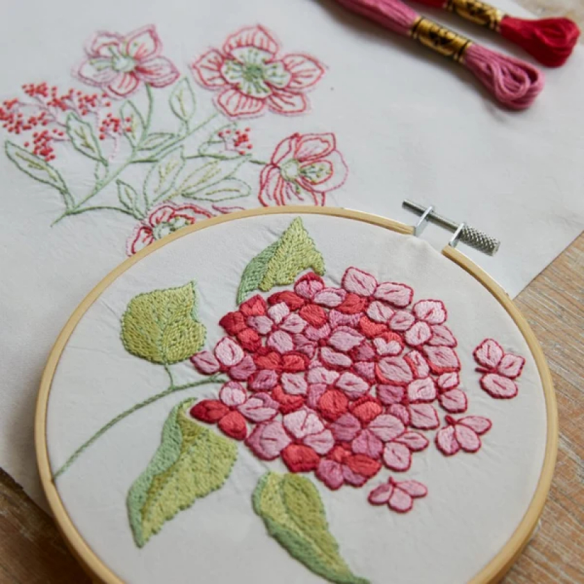 Mindful Making Broderipakke Rosa Blomst