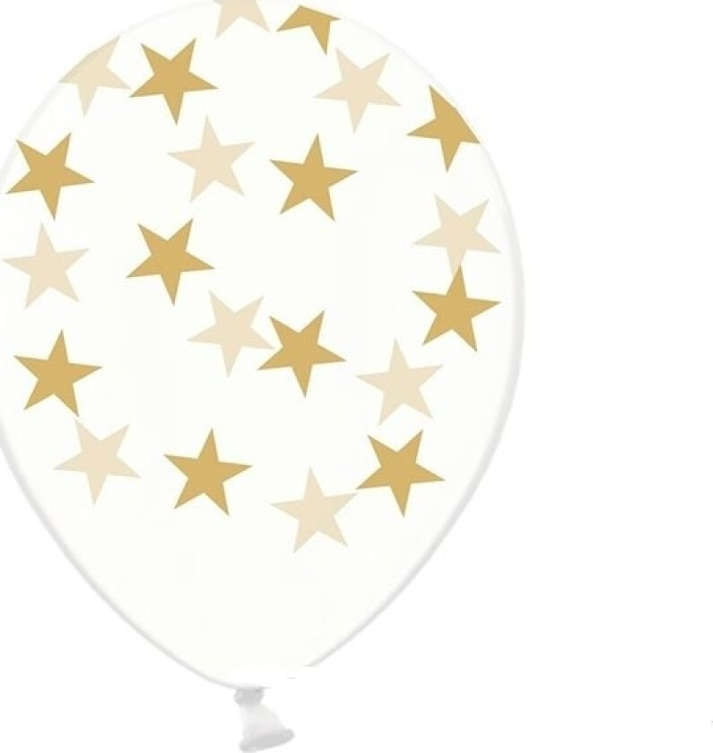 Ballonger, Krystallstjerner, 6 Stk. Diameter 30 Cm (12")