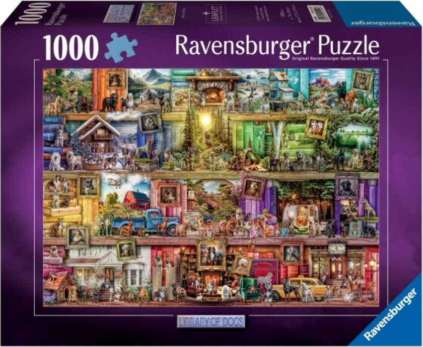 Puzzle 1000Pcs Dogs In The Library