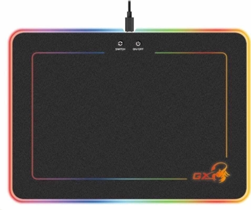 Genius Genius Musematte Gx Gaming Gx-Pad 600H Rgb/350 X 250 X 5,5 Mm/Hard/Usb/Rgb Bakgrunnsbelysning