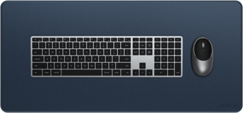 Vegan-Leather Premium Desk Mat - Blue