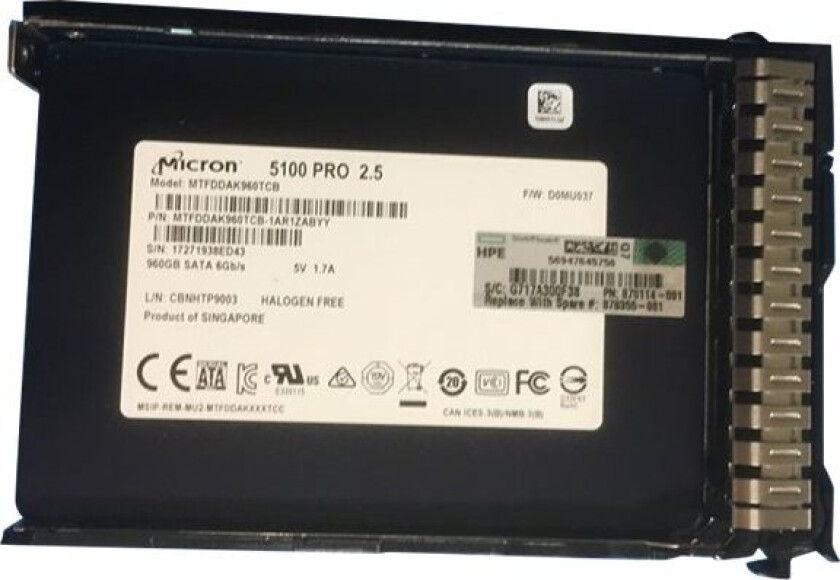 Sps-Drv Ssd 960Gb Sff Sata Mu Sc