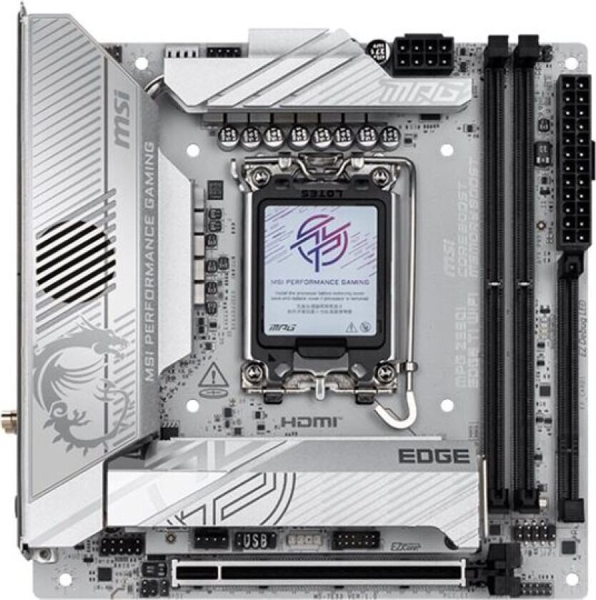 Msi Mpg Z890i Edge Ti Wifi - Hovedkort - Mini-Itx - Lga1851-Sokkel - Z890 Chipset - Usb4, Usb 3.2 Gen 1, Usb 3.2 Gen 2, Usb-C 3.2 Gen 2X2, Usb-C 3.2