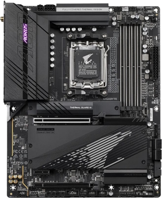 Aorus B650 Pro Ax - 1.X - Hovedkort - Atx - Socket Am5 - Amd B650 Chipset - Usb 3.2 Gen 2, Usb-C 3.2 Gen2, Usb 3.2 Gen 1, Usb-C 3.2 Gen 2X2 - 2.5 Gig