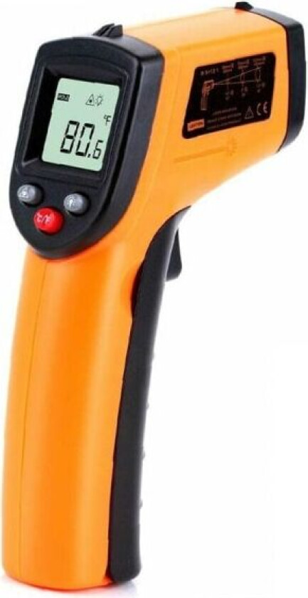 Ikke-menneskelig infrarød termometer digital laser infrarød temperatur -50~380℃