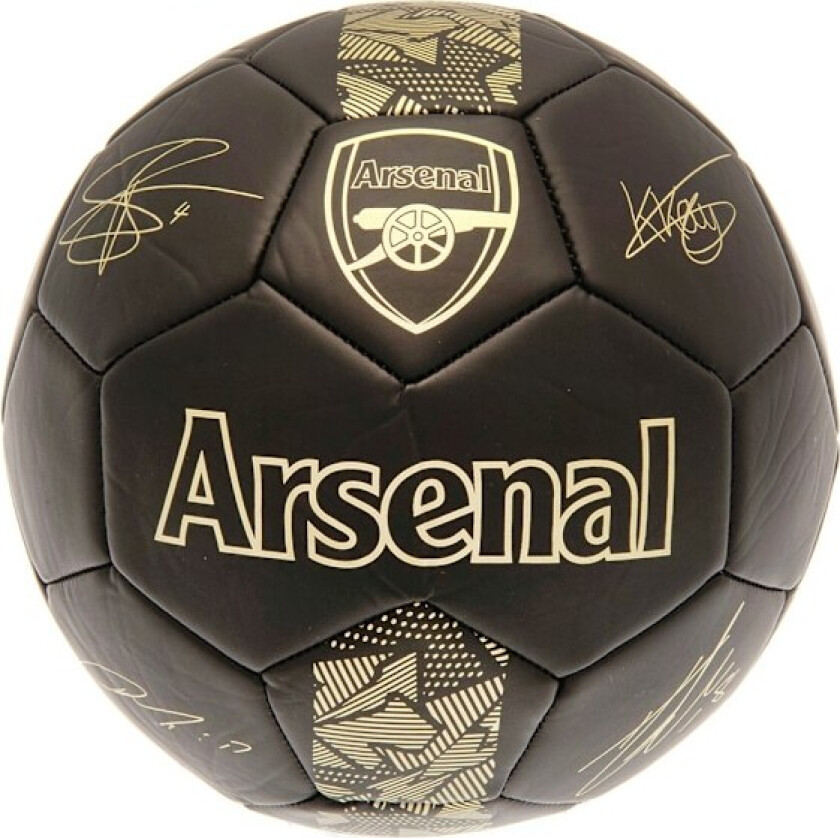 Arsenal FC Phantom Signature Fotball 5 Matt Svart/Gull Matt Svart/Gull 5