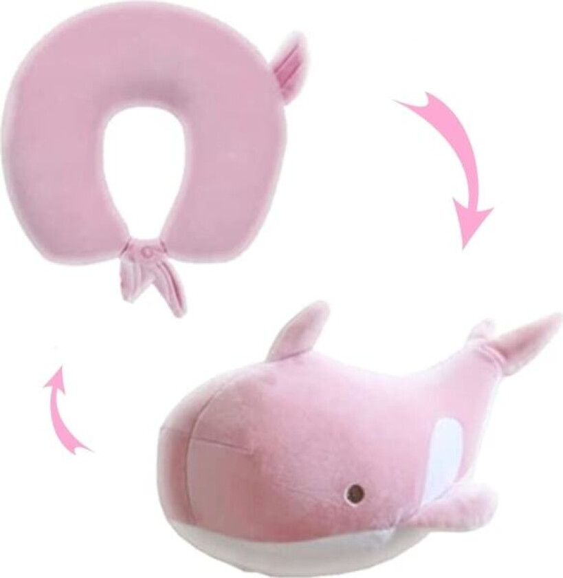 2-i-1 reisepute for barn - Myke og bedårende dyr som kan forvandles til en U-formet nakkepute - Stressavlastning - Flykomfort