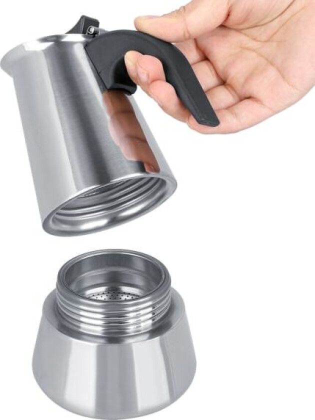 Bærbar rustfritt stål kaffekanne Moka espressomaskin Mokapotte (200 ml)