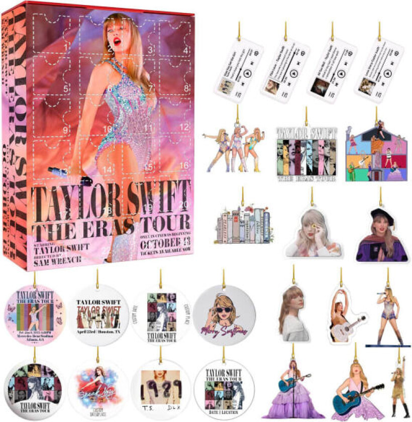 Mub- Tyler julekalender 24 gaver akryl blindboks anheng dekorasjon 1