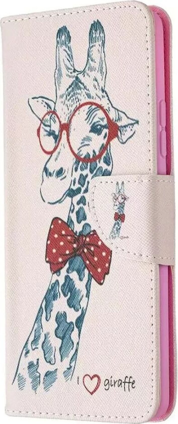 Samsung Galaxy A42 5G PU Skinndeksel m. Lommebok - Sjiraff