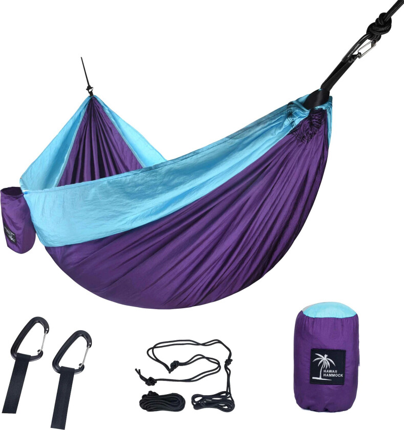 Double Hammock, hengekøye Purple/Bright Blue