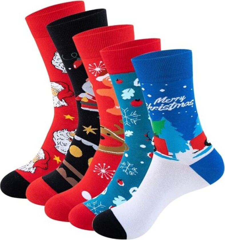 Jule sokker damer morsomme festlige crew casual sokker unisex bomull varm morsom ferie voksen nyhet sokk